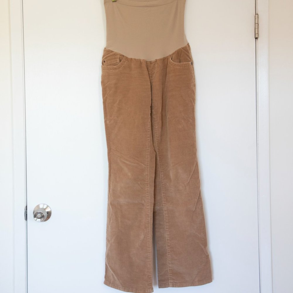 Full panel maternity corduroy pants | Oh Baby by Motherhood Maternity